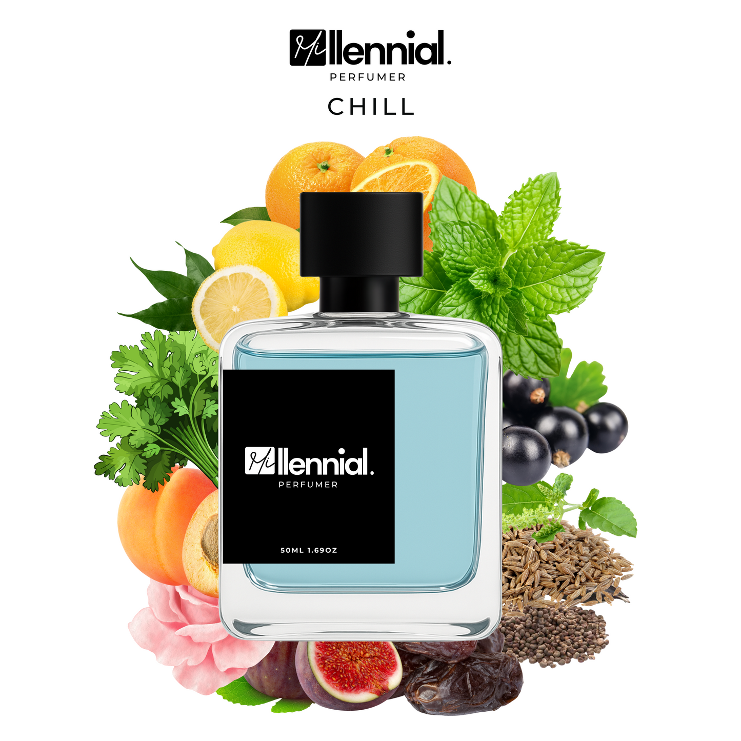 Millennial Perfumer™ – Chill | Louiee Vittons Paccific Chill (Profile Matches) | Refreshing, Citrusy & Aromatic Fragrance with Mint, Fig & Blackcurrant