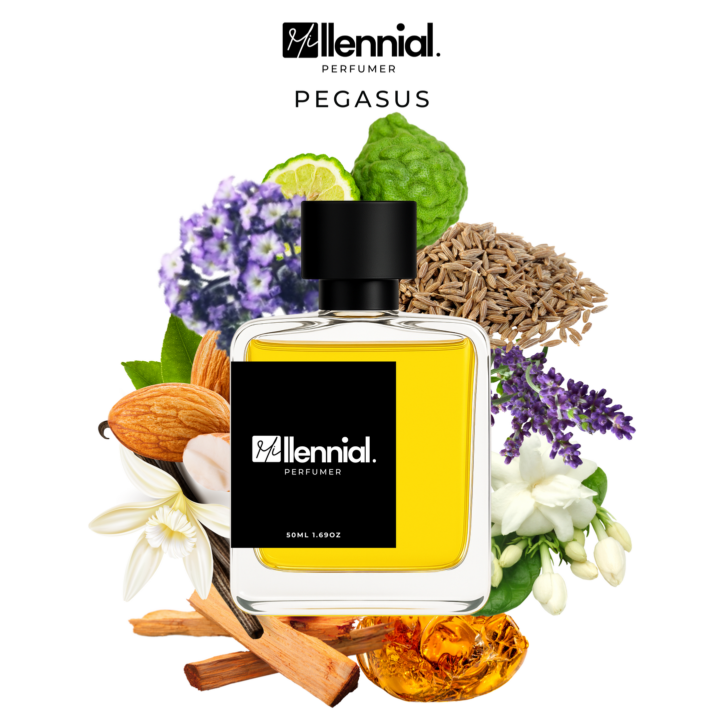 Millennial Perfumer™ – Pegasus | Pegaasus by Parfumss de Maerly (Profile Match) | Warm, Powdery & Aromatic Fragrance with Heliotrope, Vanilla & Almond