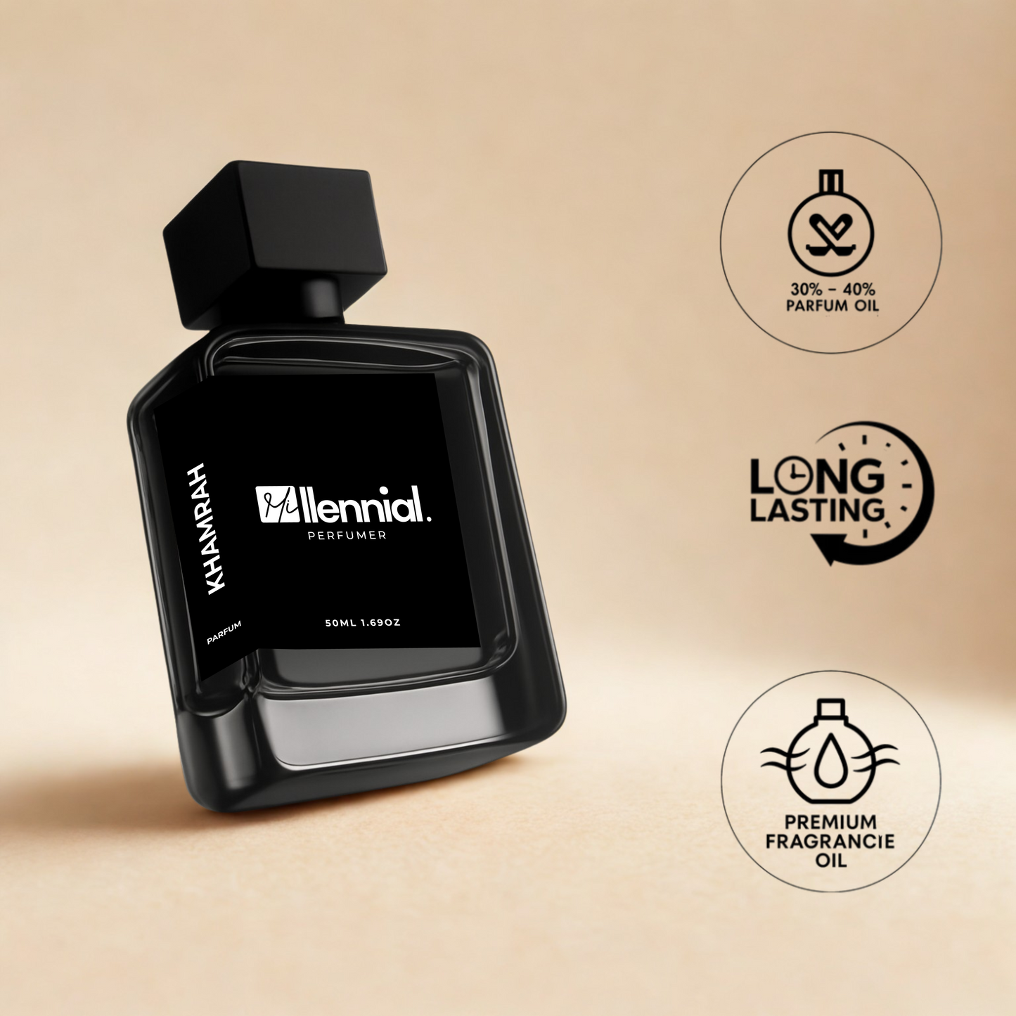 Millennial Perfumer™ – Khamrah | Lattaafaa Khaamrah (Profile Match) | Warm Spicy Gourmand Fragrance for Men & Women | Rich & Long-Lasting Scent, 50ml