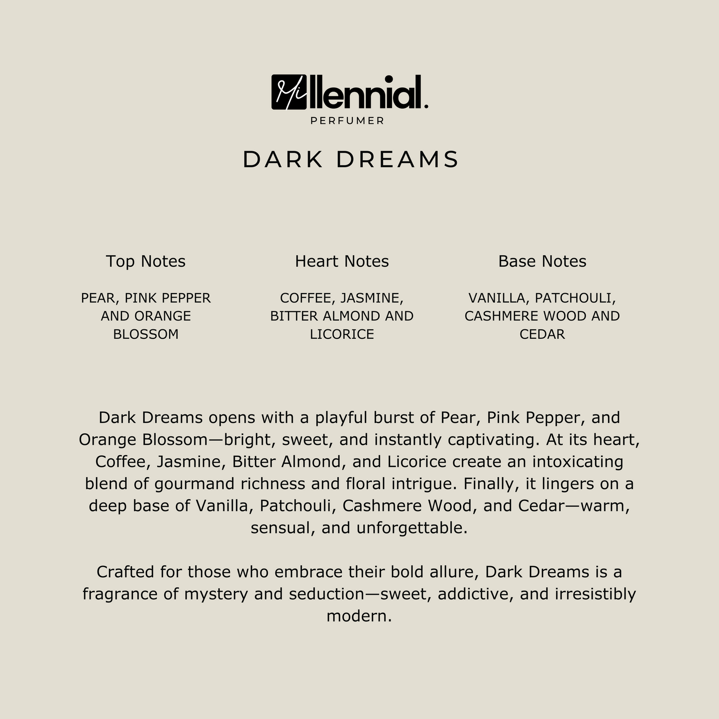 Millennial Perfumer™ - Dark Dreams | YSL Black Opium (profile matches) | Captivating and Bold Fragrance