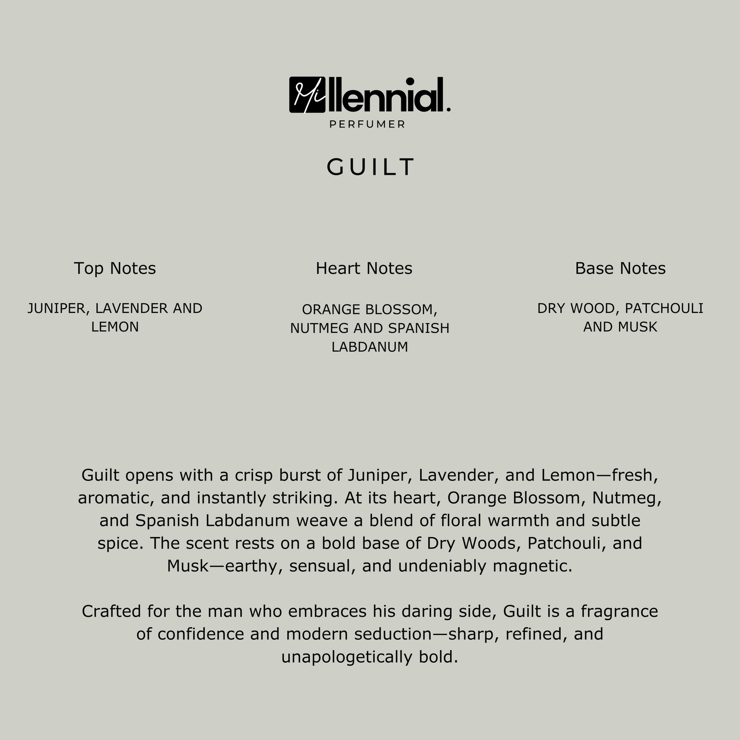 Millennial Perfumer™ – Guilt | Gucc Guiilty Pour Homme (Profile Match) | Woody Aromatic Fragrance for Men