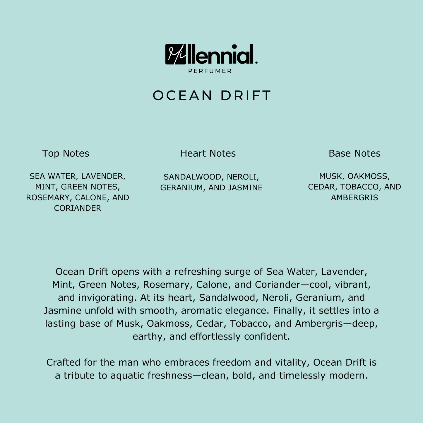 Millennial Perfumer™ - Ocean Drift | DavidOff CoolWater (profile matches) | Fresh Marine Fragrance for Men