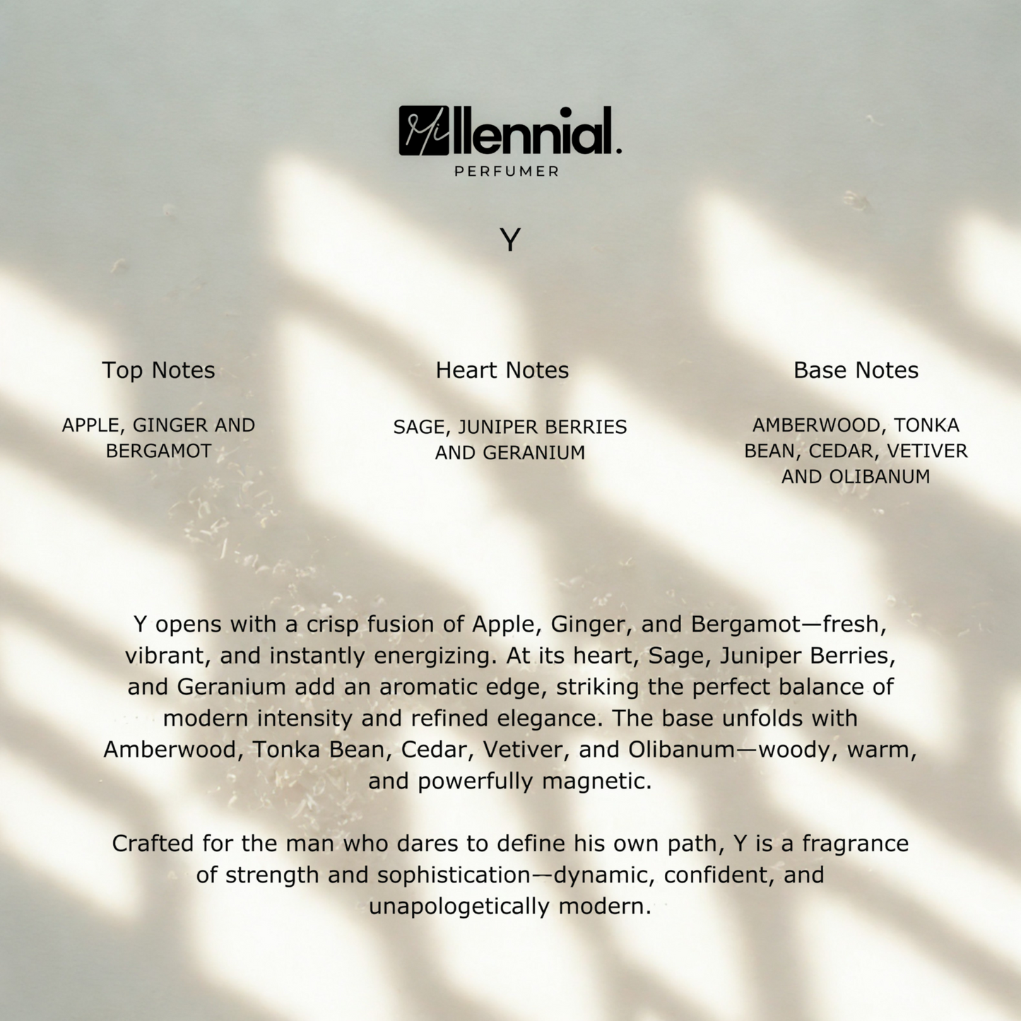 Millennial Perfumer™ – Y | Inspired by YSLs Y (Profile Matches) | Fresh, Aromatic & Confident – Apple, Sage & Tonka Power