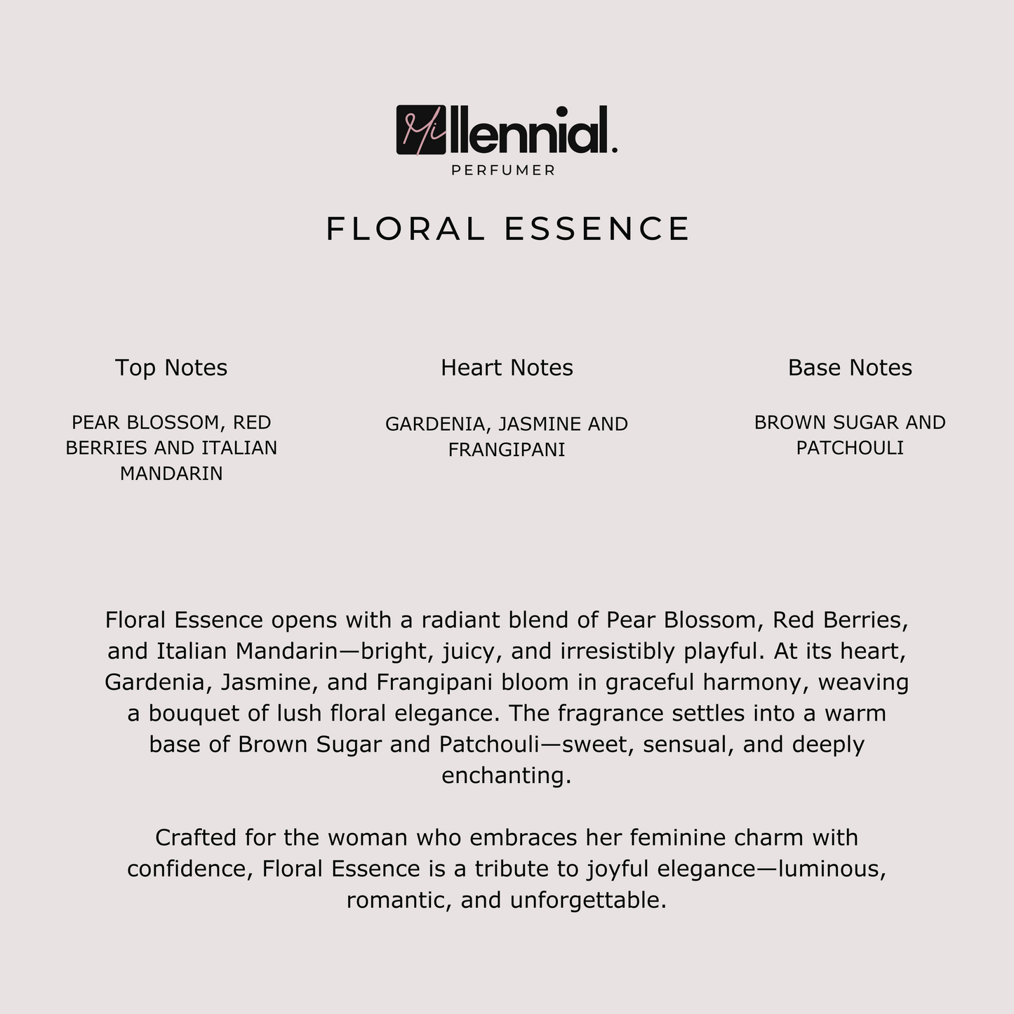 Millennial Perfumer™ - Floral Essence | Gucc - Flora (profile matches) | Delicate Floral Fragrance