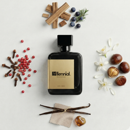 Millennial Perfumer™ – Fireplace | By the Fireplace Type (Profile Match) | Warm Spices, Smoky Woods & Creamy Vanilla | Cozy Firelit Elegance