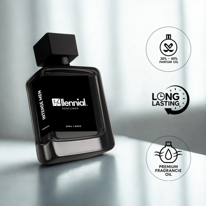 Millennial Perfumer™ – Intense Men | Diur Homme Inteense (Profile Match) | Elegant Woody Floral Musk Fragrance for Men | Sophisticated, Warm & Long-Lasting Scent, 50ml