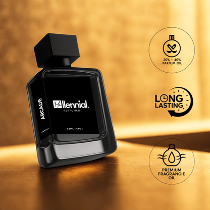 Millennial Perfumer™ – Arcade | PDM's Allthaair (Profile Match) | Luxurious Amber Vanilla Fragrance for Men | Warm, Sensual & Long-Lasting Scent, 50ml