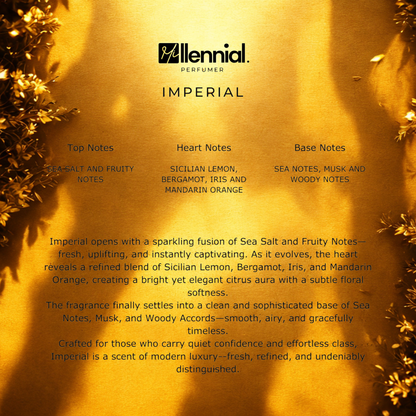 Millennial Perfumer™ – Imperial | Creeed Milleesiime Imperial (Profile Match) | Fresh Marine Citrus Luxury Fragrance | Long-Lasting Unisex Scent, 50ml