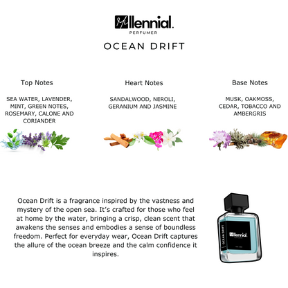 Millennial Perfumer™ - Ocean Drift | DavidOff CoolWater (profile matches) | Fresh Marine Fragrance for Men