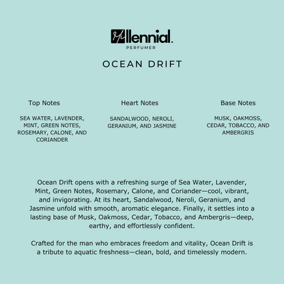 Millennial Perfumer™ - Ocean Drift | DavidOff CoolWater (profile matches) | Fresh Marine Fragrance for Men
