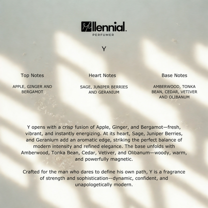 Millennial Perfumer™ – Y | Inspired by YSLs Y (Profile Matches) | Fresh, Aromatic & Confident – Apple, Sage & Tonka Power