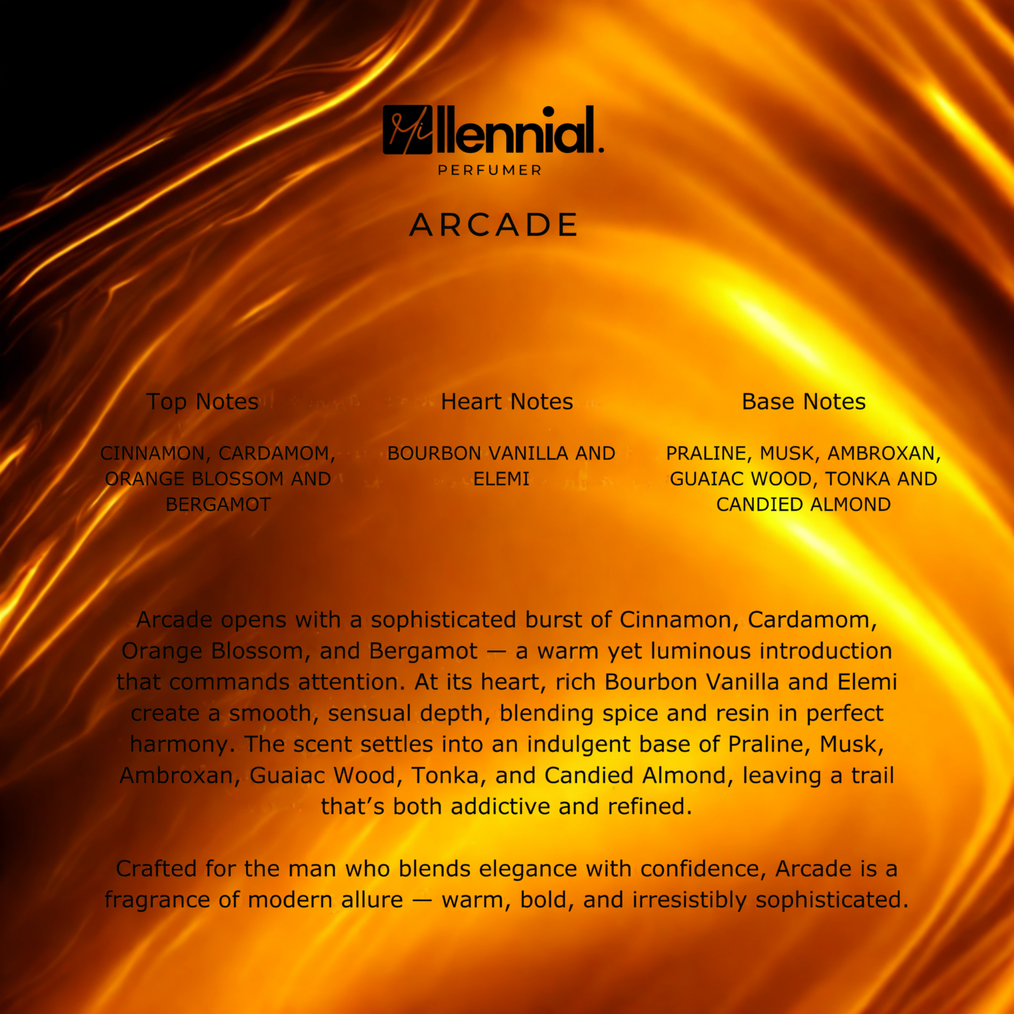 Millennial Perfumer™ – Arcade | PDM's Allthaair (Profile Match) | Luxurious Amber Vanilla Fragrance for Men | Warm, Sensual & Long-Lasting Scent, 50ml