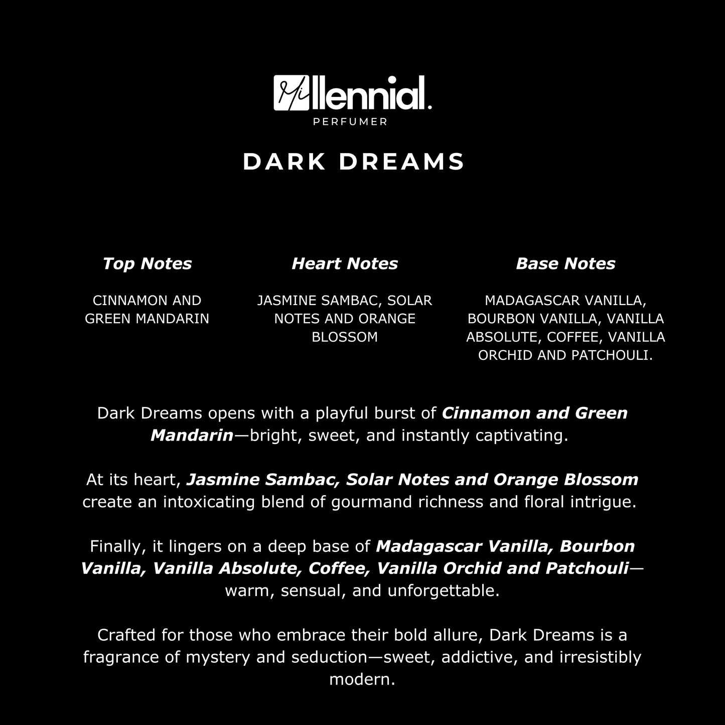 Millennial Perfumer™ - Dark Dreams | YSL Black Opium le parfum (profile matches) | Captivating and Bold Fragrance