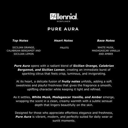 Millennial Perfumer™ – Pure Aura | Xerrjooff Erba Pura Type (Profile Match) | Radiant Fruity Citrus & Musky Amber | Modern Luxury Expression