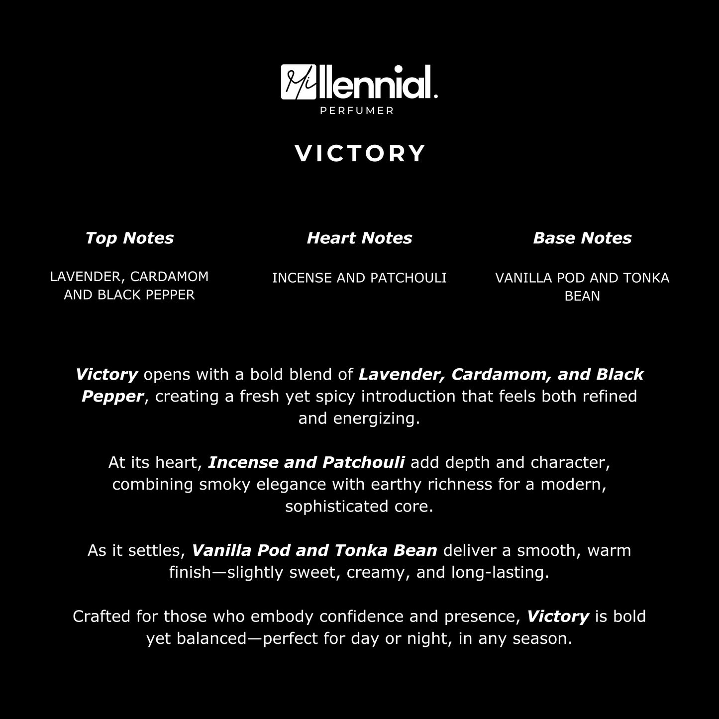Millennial Perfumer™ – Victory | Pacco Robanne Invictus Victory Elixir Type (Profile Match) | Spiced Lavender, Smoky Incense & Creamy Vanilla Woods | Bold Signature Intensity