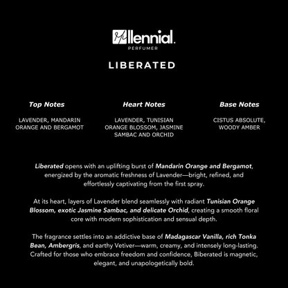 Millennial Perfumer™ – Liberated | YSL's Libre Intense Type (Profile Match) | Extrait de Parfum | Aromatic Floral with Lavender, Mandarin, Orange Blossom & Vanilla | Bold Feminine Signature