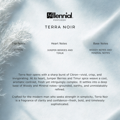 Millennial Perfumer™ – Terra Noir | Hermees Terre d Hermes Type (Profile Match) | Woody Earthy Mineral | Grounded Masculine Signature