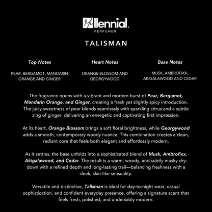 Millennial Perfumer™ – Talisman Blue | Blue Talisman Type (Profile Match) | Extrait de Parfum | Fresh Fruity Citrus, Musky Woods & Ambrofixx | Modern Radiant Signature